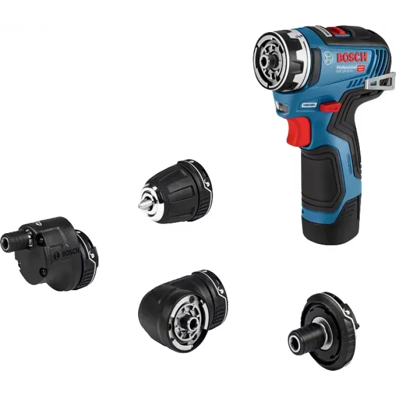 Bosch GSR 12V-35 FC 1750 RPM must, sinine