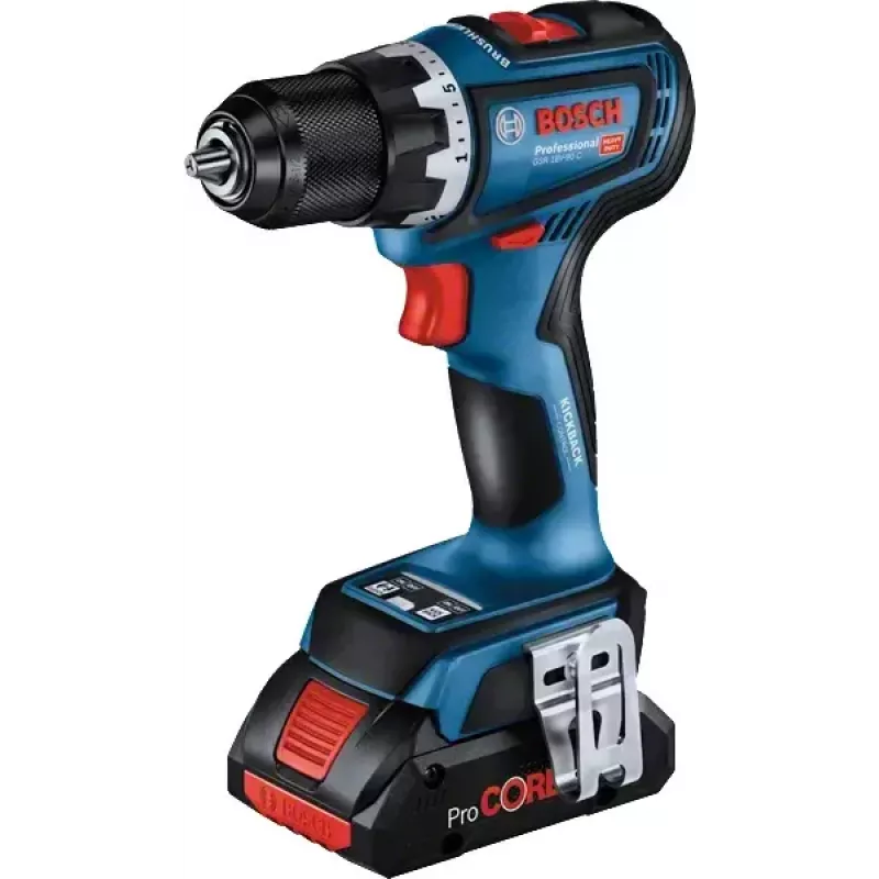 Bosch GSR 18V-90 C 2100 RPM 1,1 kg Must, Sinine