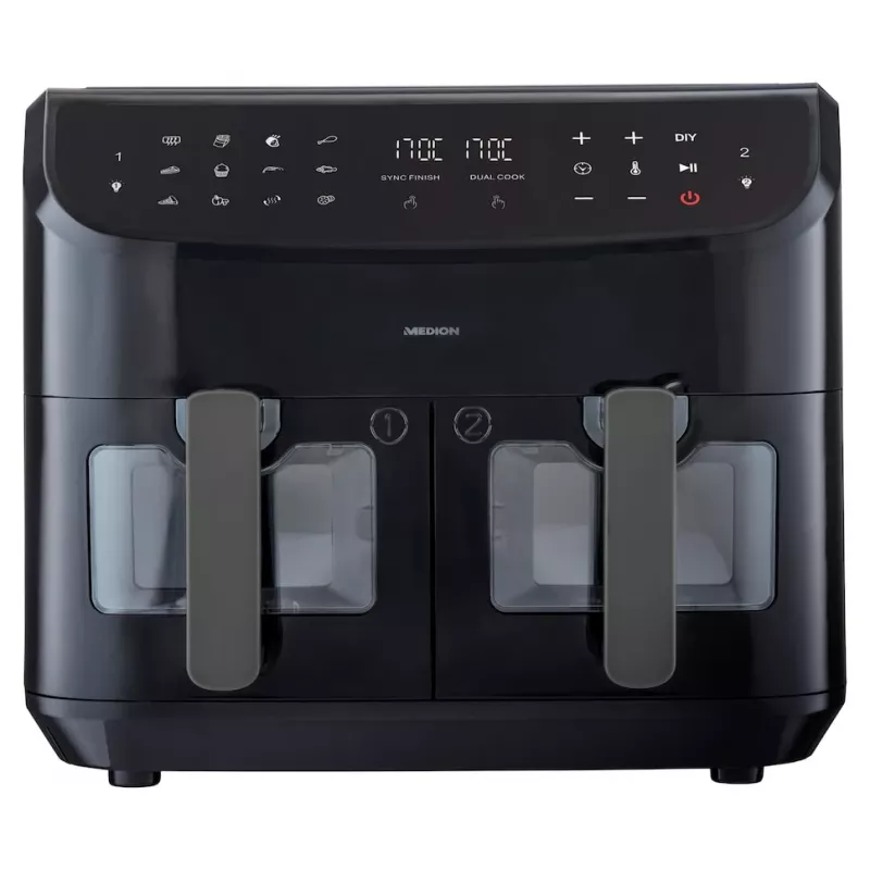 MEDION LIFE P20 Double 8,7 L 2600 W kuumaõhufritüür Must
