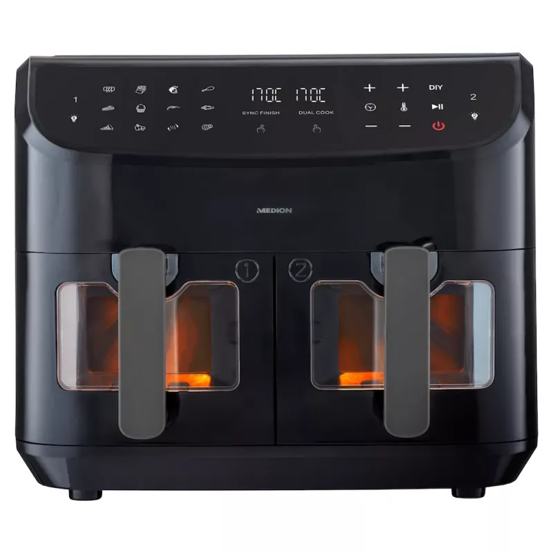 MEDION LIFE P20 Double 8,7 L 2600 W kuumaõhufritüür Must