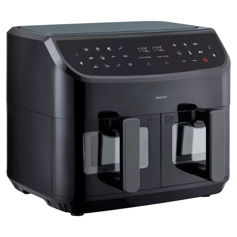 MEDION LIFE P20 Double 8,7 L 2600 W kuumaõhufritüür Must