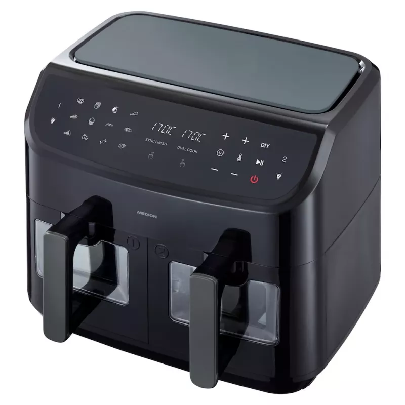 MEDION LIFE P20 Double 8,7 L 2600 W kuumaõhufritüür Must