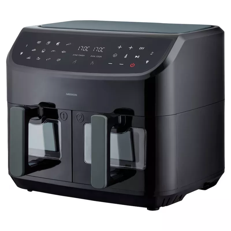 MEDION LIFE P20 Double 8,7 L 2600 W kuumaõhufritüür Must
