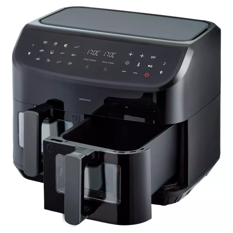 MEDION LIFE P20 Double 8,7 L 2600 W kuumaõhufritüür Must