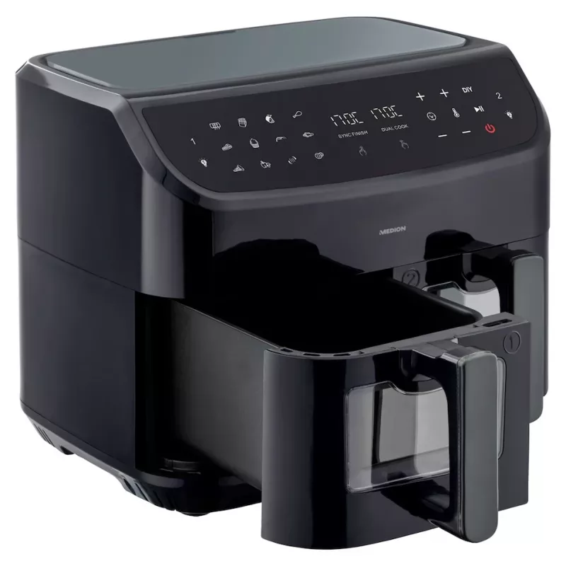MEDION LIFE P20 Double 8,7 L 2600 W kuumaõhufritüür Must