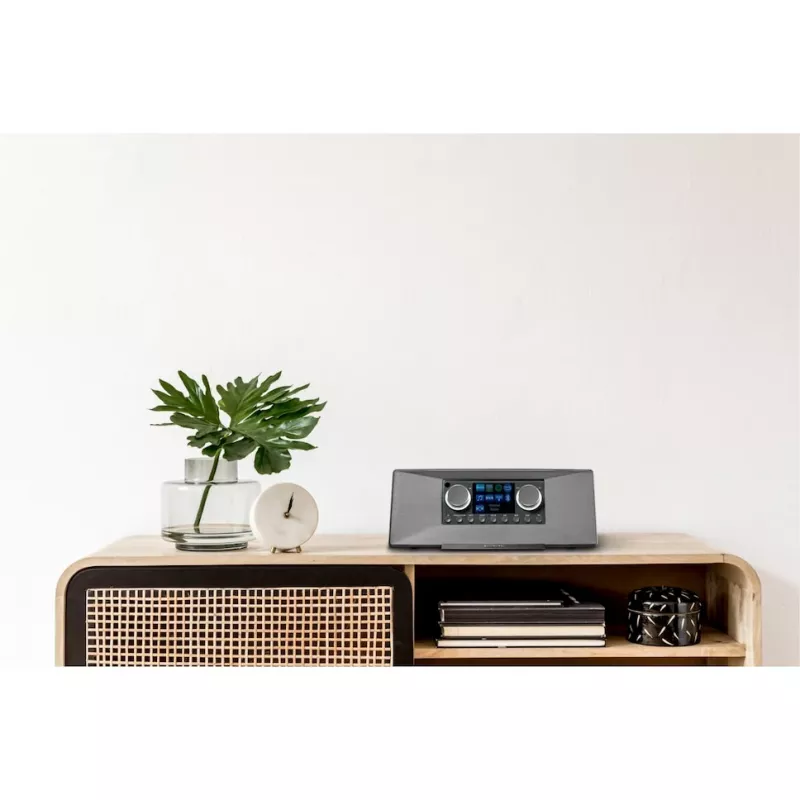 Internetiraadio MEDION LIFE P85333 — DAB+ / FM, 12 W RMS, 2,8-tolline TFT, Wi‑Fi 802.11a/b/g, 3,5 mm pesa, hall