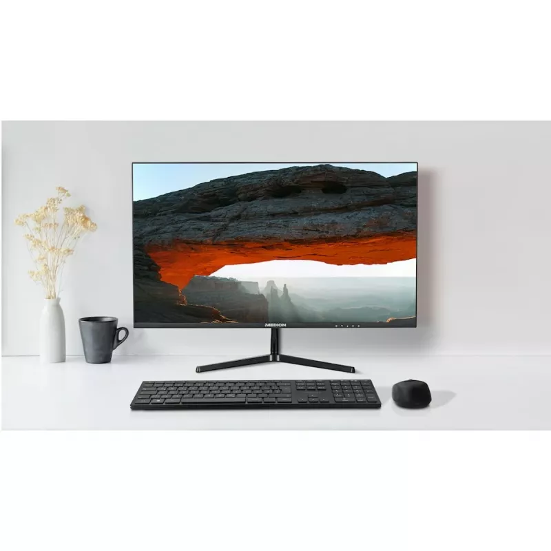 MEDION P52726 arvutiekraan 68,6 cm (27 tolli) 1920 x 1080 pikslit Full HD LCD Must