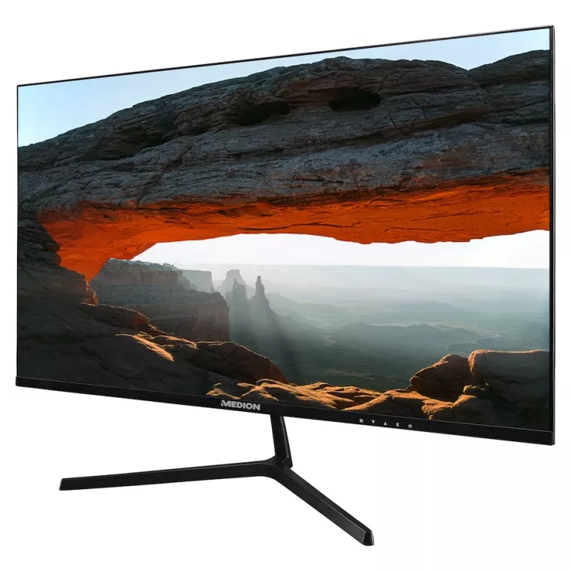 MEDION P52726 arvutiekraan 68,6 cm (27 tolli) 1920 x 1080 pikslit Full HD LCD Must