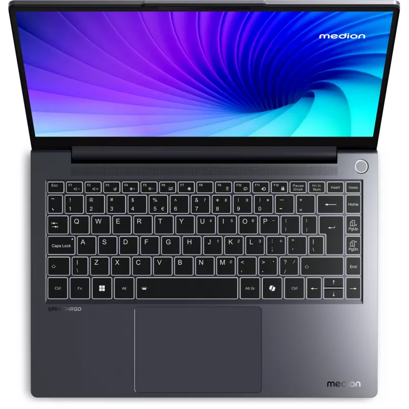 MEDION SPRCHRGD 14 S1 Elite MD62637 Snapdragon X1E-78-100 sülearvuti 35,6 cm (14 tolli) WQXGA+ 16 GB LPDDR5-SDRAM 512 GB SSD Wi-Fi 6E (802.11ax) Windows 11 Home USA inglise keel hall