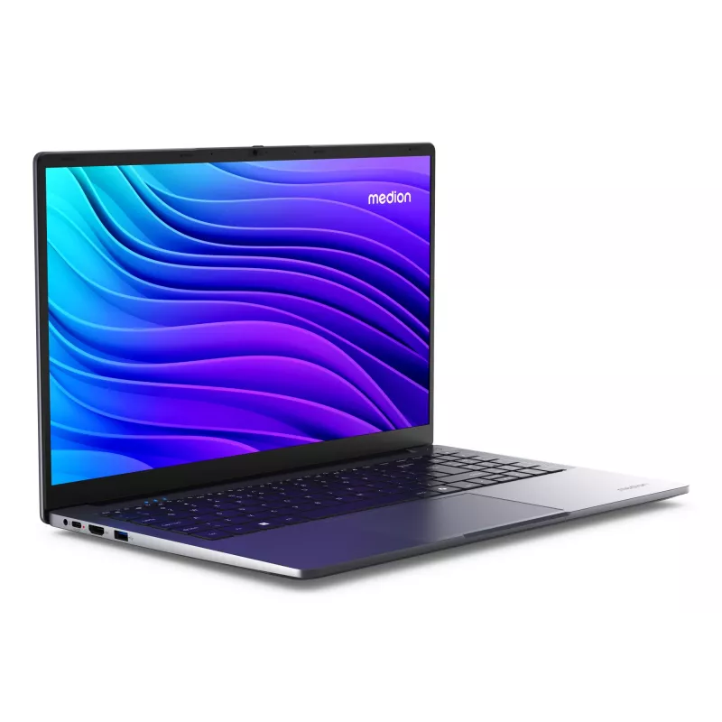 MEDION AKOYA E15223 Intel® N N100 sülearvuti 39,6 cm (15,6 tolli) Full HD 4 GB LPDDR5-SDRAM 128 GB Flash Wi-Fi 5 (802.11ac) Windows 11 Home S-režiimis USA inglise keel Hall