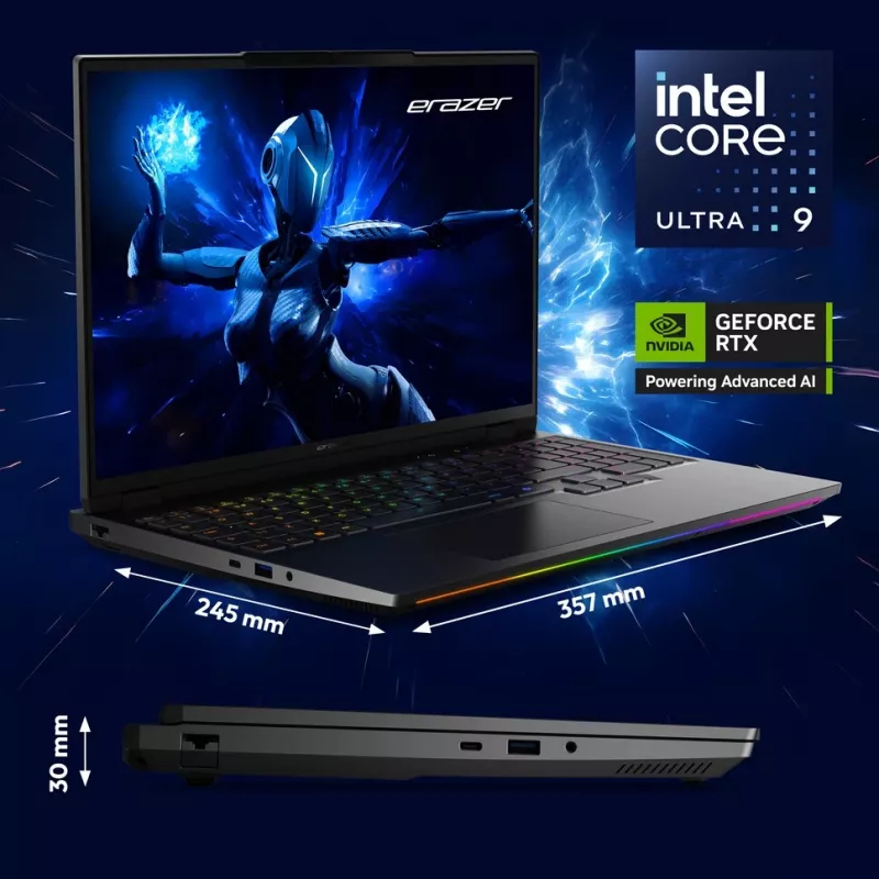 Laptop Erazer Beast 16 X1 16 inch Intel Core Ultra 9 275HX 32GB 2TB NVIDIA RTX 5090 Windows 11