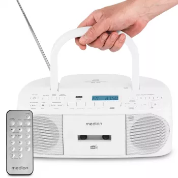 Isiklik raadio MEDION 50079330 — DAB+/FM/PLL tuuner, 6 W RMS, LCD ekraan, Bluetooth 10 m, 3,5 mm kõrvaklapid