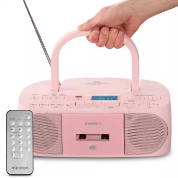 Isiklik raadio MEDION 50079336 — DAB+ FM PLL tuuner, LCD-ekraan, Bluetooth 10 m, 6 W RMS, 3,5 mm väljund