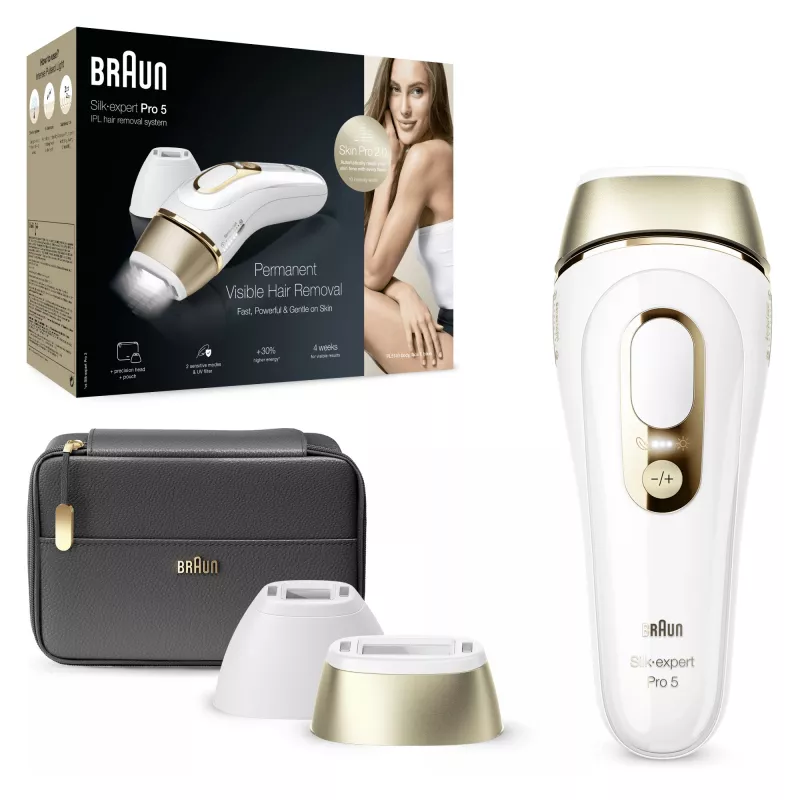 Braun Silk-expert Pro Silk·expert Pro 5 PL5140 Intensiivne impulssvalgus (IPL) Kuldne, Valge