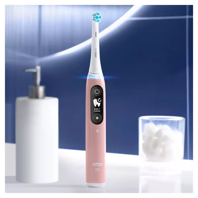 Oral-B iO 6S täiskasvanute vibreeriv hambahari Roosa, Valge