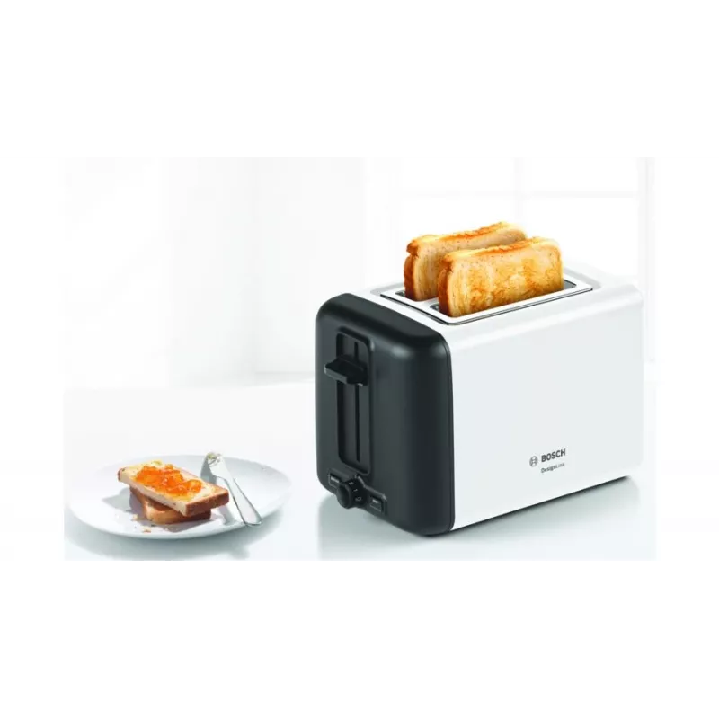 Bosch TAT3P421DE röster 2 viilu 970 W Must, Valge