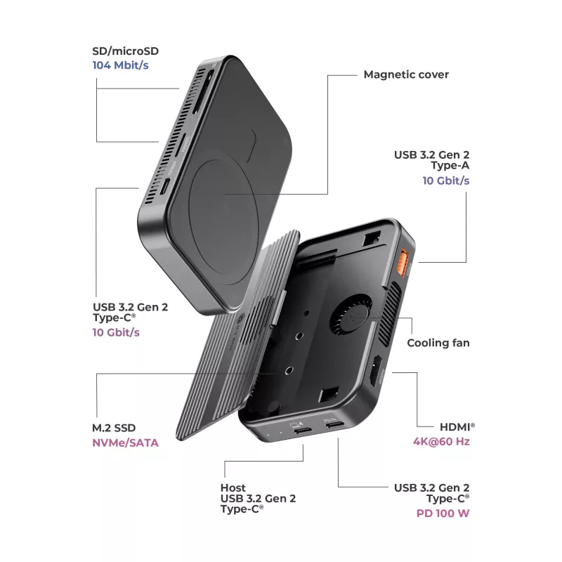 ICY BOX IB-DK4071M-CU31 USB 3.2 Gen 2 (3.1 Gen 1) USB-C must