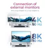 ICY BOX IB-HUB801-TB4 Thunderbolt 4 40000 Mbit/s Antratsiit, Must