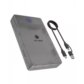 ICY BOX Spade Base 388 ümbris 2,5-tollistele/3,5-tollistele SATA SSD/HDD-le