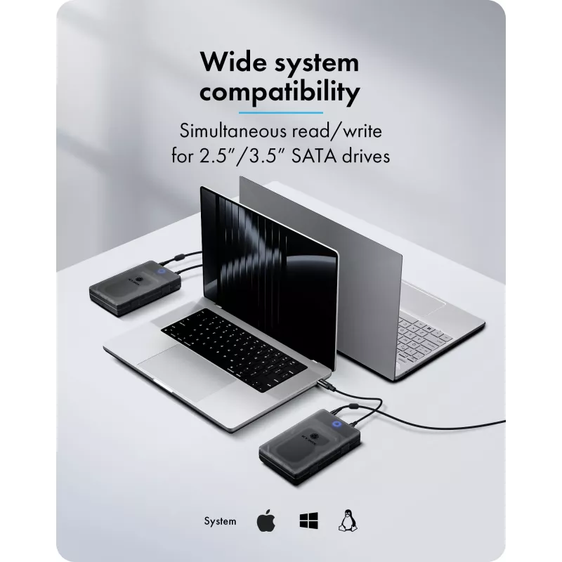 ICY BOX Spade Base 388 ümbris 2,5-tollistele/3,5-tollistele SATA SSD/HDD-le