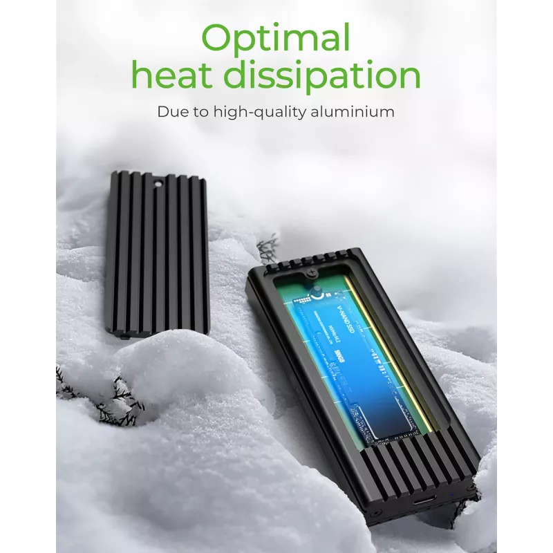 ICY BOX IB-1917M-C32 SSD korpus Must M.2 USB-toitel