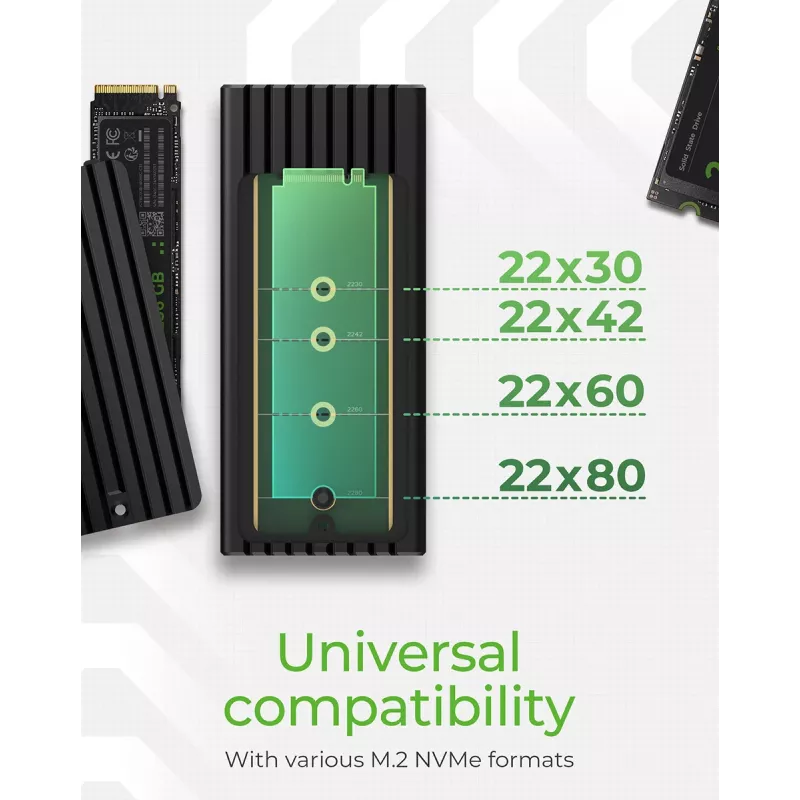 ICY BOX IB-1917M-C32 SSD korpus Must M.2 USB-toitel