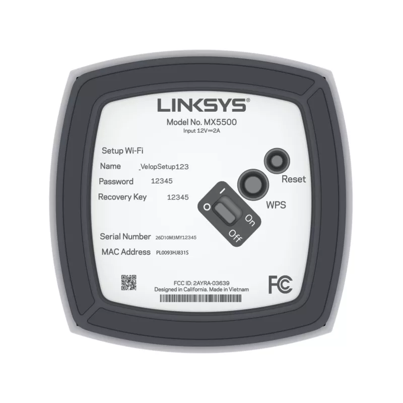 Linksys AX5400 Whole Home Mesh WiFi 6 kaheribaline süsteem, 2-pakk