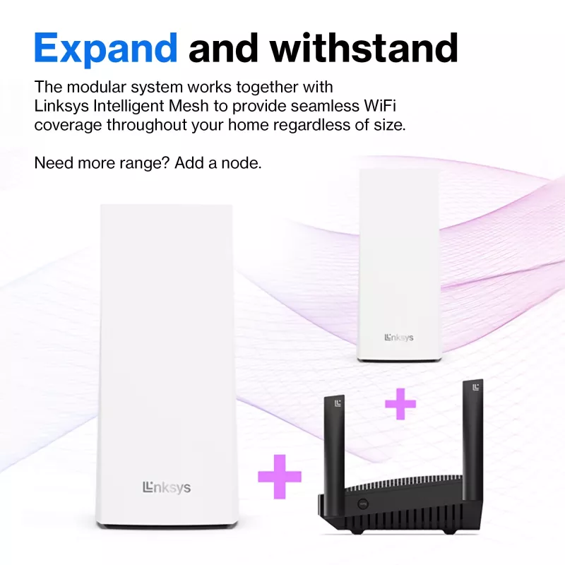 Linksys AX5400 Whole Home Mesh WiFi 6 kaheribaline süsteem, 2-pakk