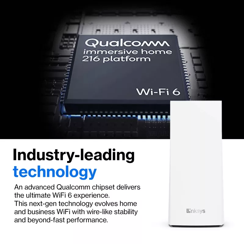 Linksys AX5400 Whole Home Mesh WiFi 6 kaheribaline süsteem, 2-pakk