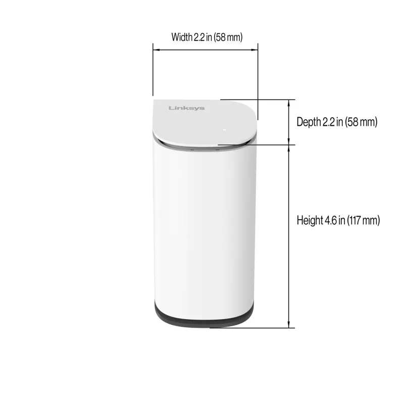 Linksys Velop Micro 6 võrksüsteem – kaheribaline WiFi 6 AX3000 (3-pakk)