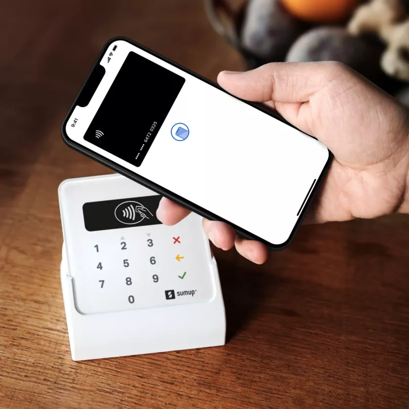 SumUp Air ja alus, Bluetooth, lähiväljaside (NFC), 1 m, valge, 141 g