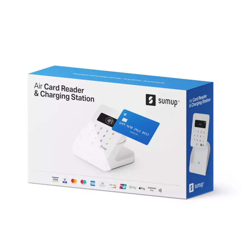 SumUp Air ja alus, Bluetooth, lähiväljaside (NFC), 1 m, valge, 141 g