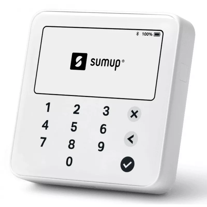 SumUp Solo Lite nutikaardilugeja Aku Bluetooth Valge