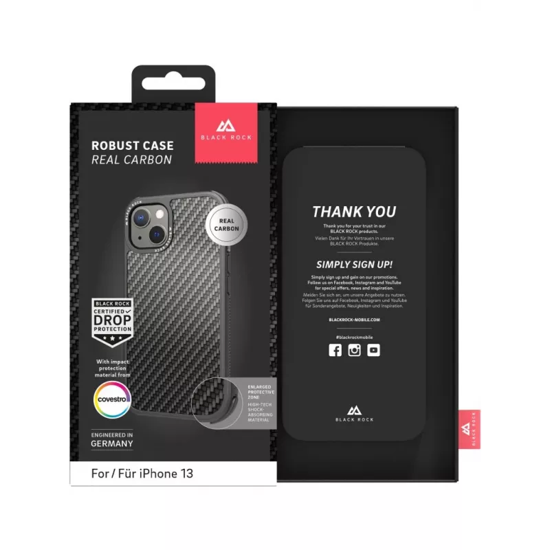 Hama Robust Real Carbon mobiiltelefoni ümbris 15,5 cm (6,1 tolli) kate must