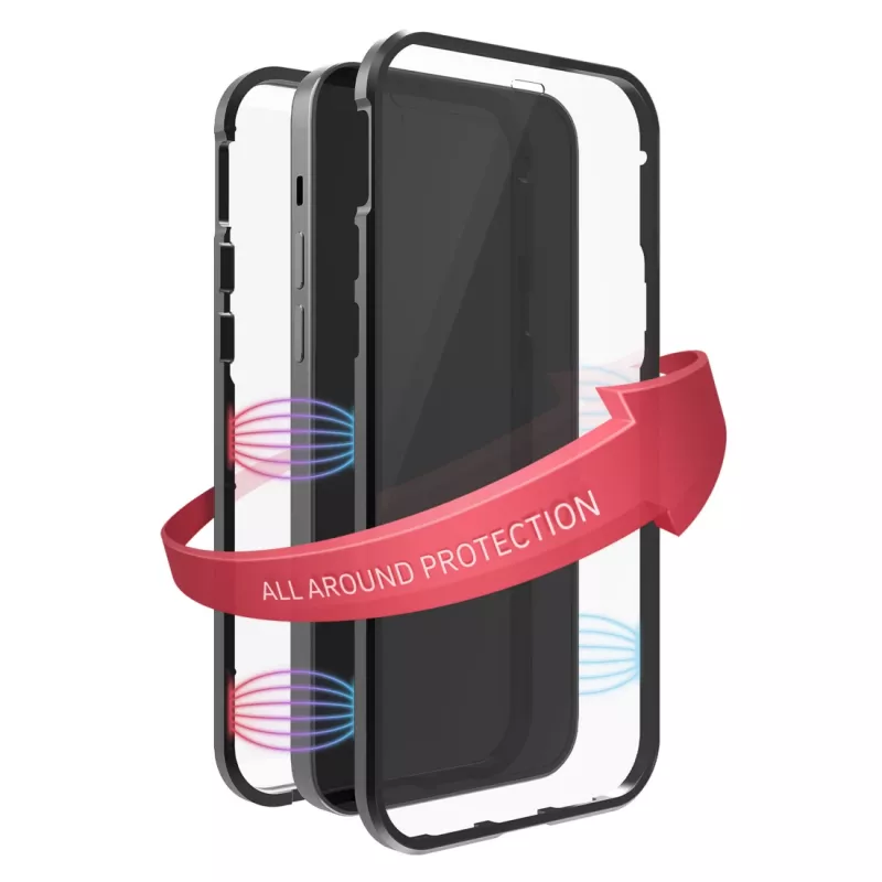Hama 360° Glass mobiiltelefoni ümbris Kaan Must Läbipaistev iPhone 14 Pro Max jaoks