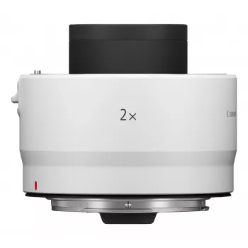 Laiendi Canon Extender RF 2x — Canoni RF bajonett, kaal 340 g, läbimõõt 71,2 mm
