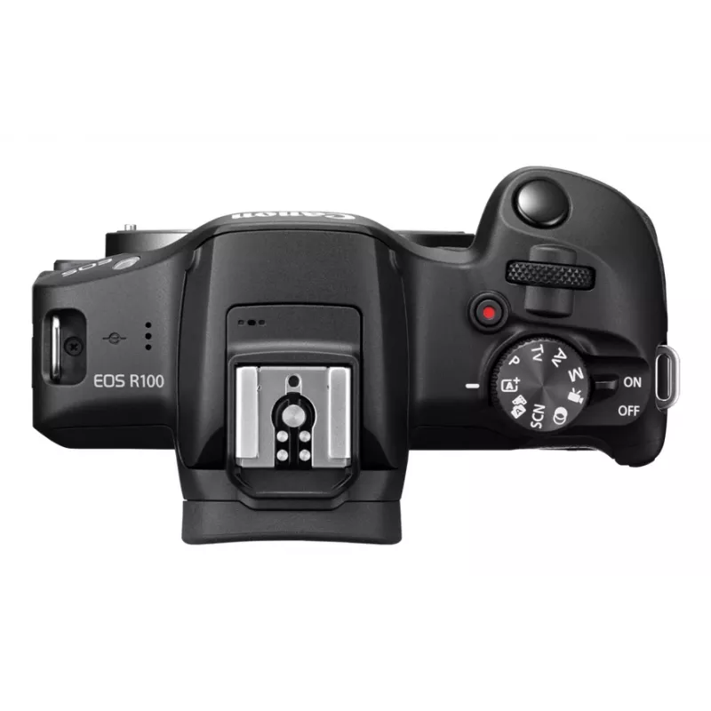 Hübriidkaamera korpus Canon EOS R100, 24,1 MP CMOS, 6000×4000, 4K, must