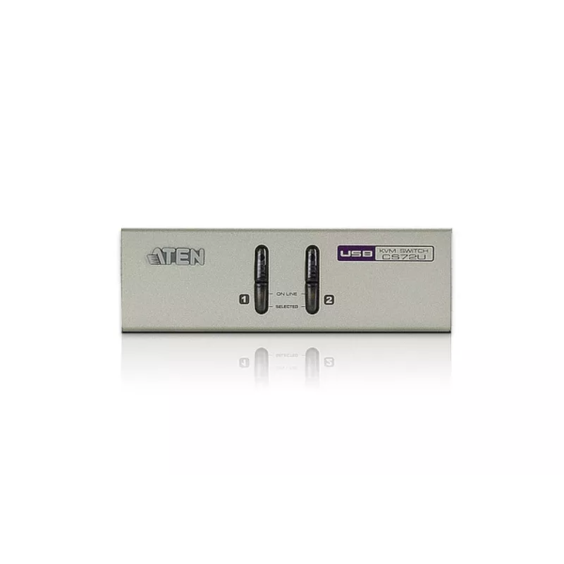 ATEN 2-pordiline USB VGA KVM koos heliga (KVM-kaablid kaasas), 2048 x 1536 pikslit, QXGA, 0,142 W, Hall