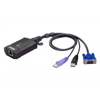ATEN USB VGA KVM over IP Mini, 1920 x 1200 pikslit, Ethernet LAN, 3,47 W, must, lilla