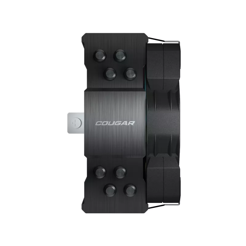 Õhkjahuti Cougar Forza 50 ARGB — õhuvool 143,53 m³/h, maksimaalne õhurõhk 4,24 mmH2O, HDB laager, must