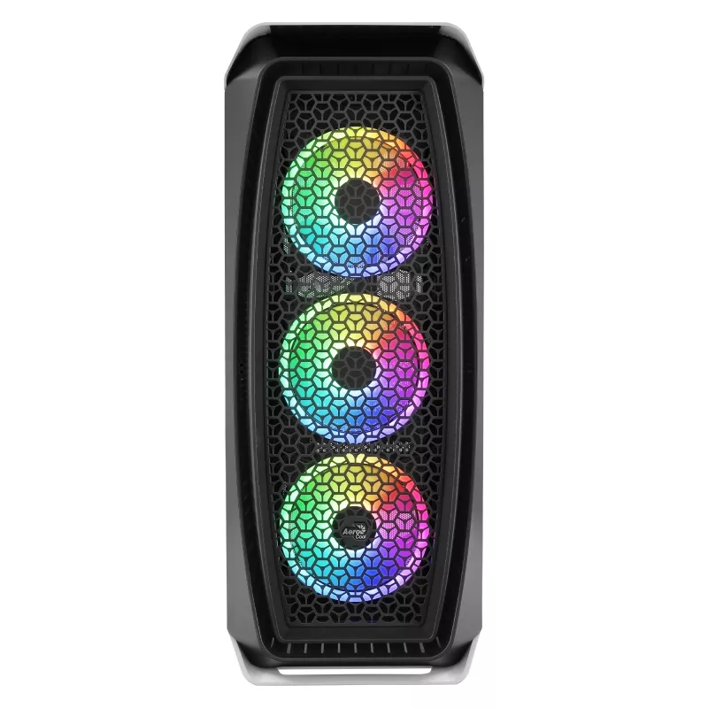 Aerocool AEROONEDUOWHV1 mängude ATX-korpus 4 ARGB-ventilaatoriga, valge, midi-torn, arvuti, valge, ATX, mikro-ATX, Mini-ITX, akrüülnitriilbutadieenstüreen (ABS), SPCC, mängimine