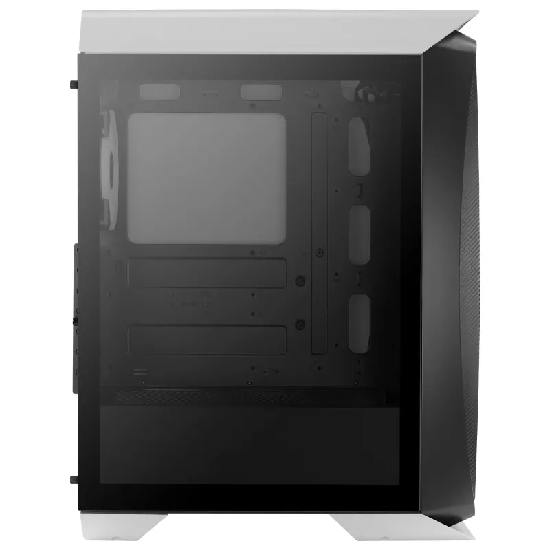 Aerocool AEROONEDUOWHV1 mängude ATX-korpus 4 ARGB-ventilaatoriga, valge, midi-torn, arvuti, valge, ATX, mikro-ATX, Mini-ITX, akrüülnitriilbutadieenstüreen (ABS), SPCC, mängimine