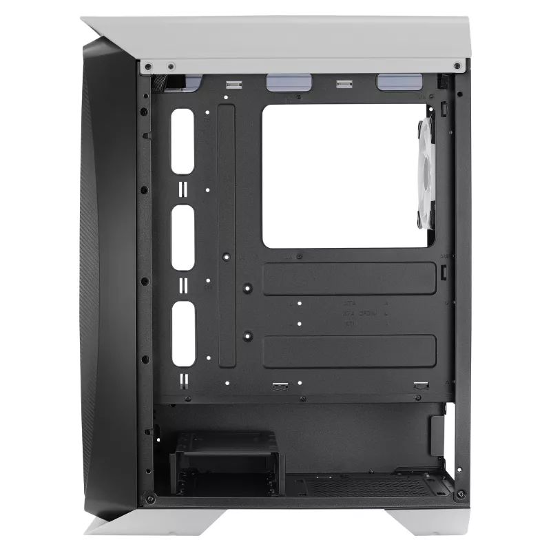Aerocool AEROONEDUOWHV1 mängude ATX-korpus 4 ARGB-ventilaatoriga, valge, midi-torn, arvuti, valge, ATX, mikro-ATX, Mini-ITX, akrüülnitriilbutadieenstüreen (ABS), SPCC, mängimine