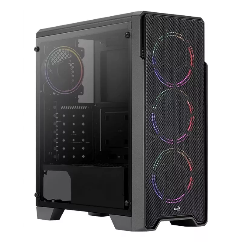 Aerocool Ore karastatud klaasiga Midi torn, must