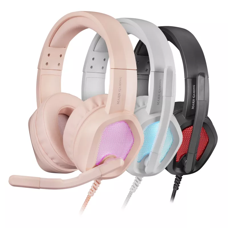 Mars Gaming MH320 Peakomplekt Juhtmega Peapael USB Type-A Roosa