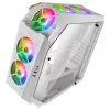 Mars Gaming MC51W valge arvutimängude ATX korpus kahe karastatud klaasiga, 5x RGB 12 cm ventilaator