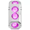 Mars Gaming MC51W valge arvutimängude ATX korpus kahe karastatud klaasiga, 5x RGB 12 cm ventilaator
