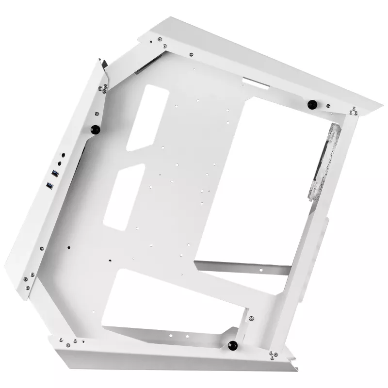 Mars Gaming MC51W valge arvutimängude ATX korpus kahe karastatud klaasiga, 5x RGB 12 cm ventilaator