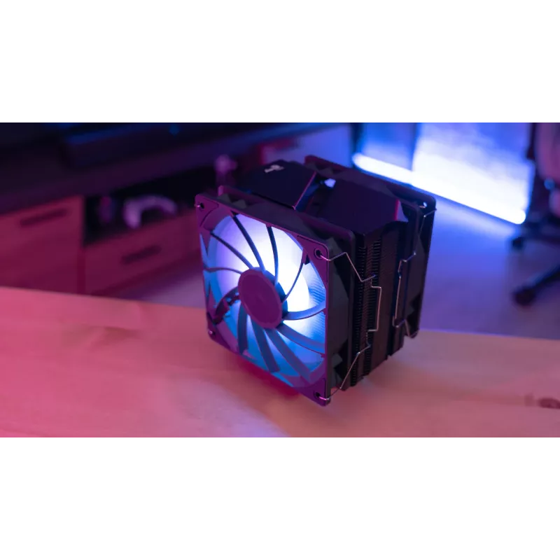 Aerocool Rime 4 Dual protsessori õhkjahuti 12 cm Must 1 tk