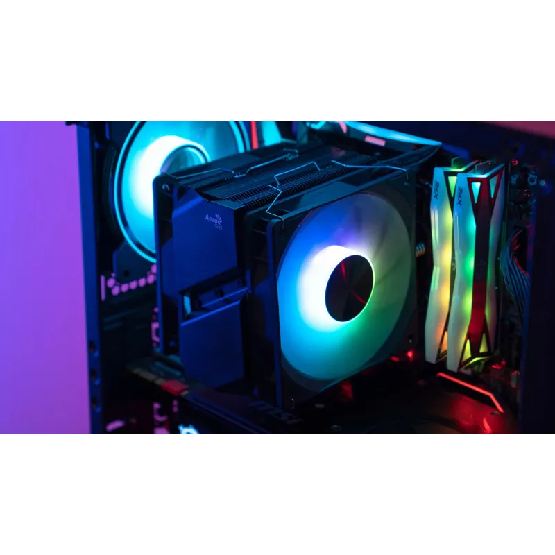 Aerocool Rime 4 Dual protsessori õhkjahuti 12 cm Must 1 tk